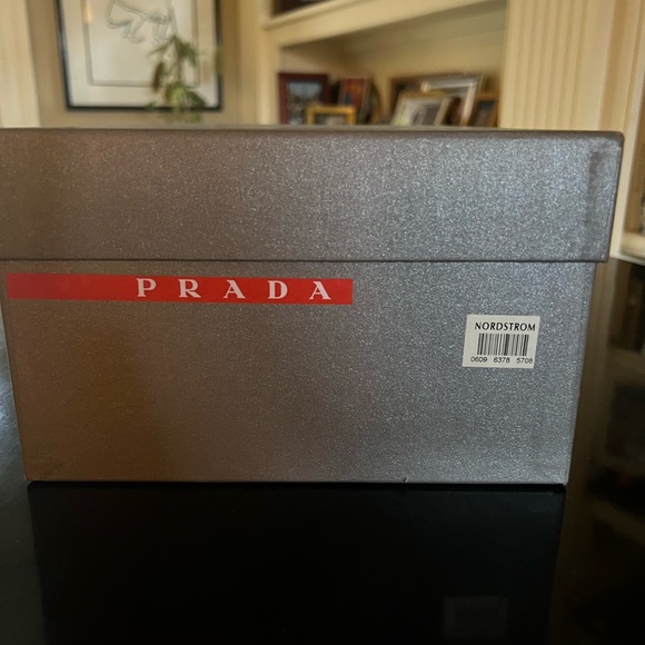 Prada patent leather sling back wedge heels - Picture 2 of 4